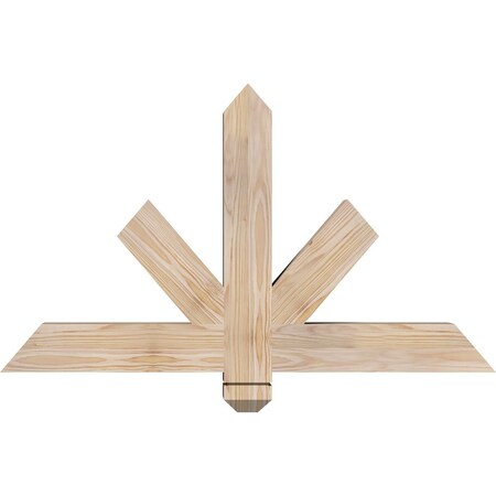 Ekena Millwork Kennewick Smooth Timber Gable Bracket, Douglas Fir, 36"W x 21"H x 3 1/2"D x 3 1/2"F, 14/12 Pitch GBW036X21X0404KEN00SDF